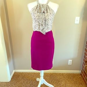 Polka dot sleeveless pussy now blouse